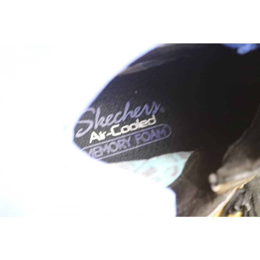 Skechers Boot Womens 7 Black Leather Parallel Double Trouble Ankle Wedge Bootie - Picture 5 of 8